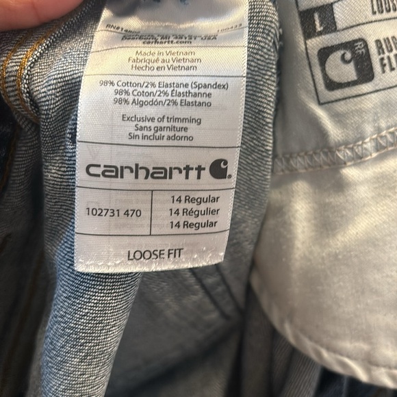 Carhartt loose fit rugged flex jeans size 14R - Picture 6 of 6